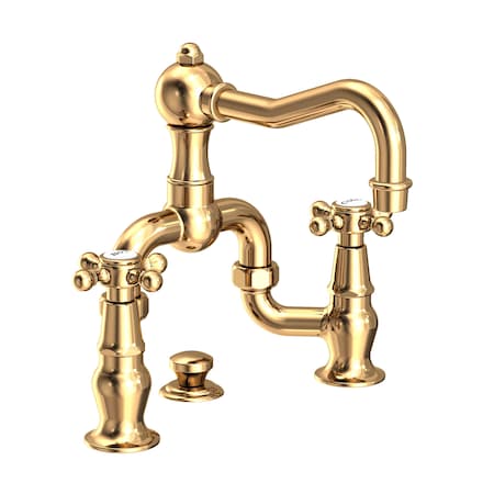 Newport Brass Lavatory Bridge Faucet in Polished Brass Uncoated (Living) 930B-03N